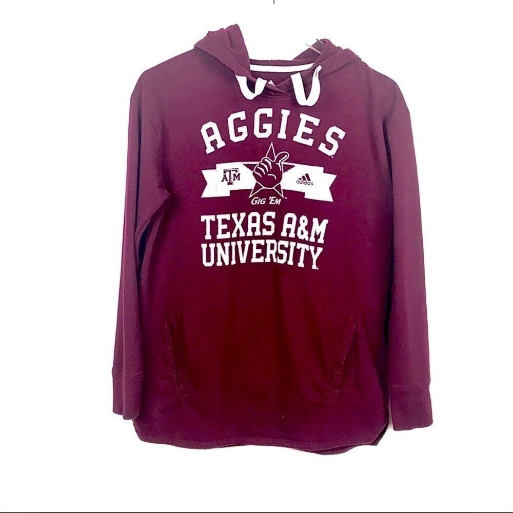 ADIDAS Texas A&M hooded sweatshirt.